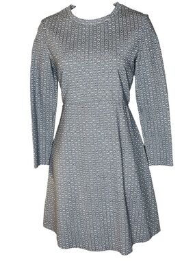 Tory Burch Corrine Gemini Chain Blue Stretch Fabric Dress Sz XS